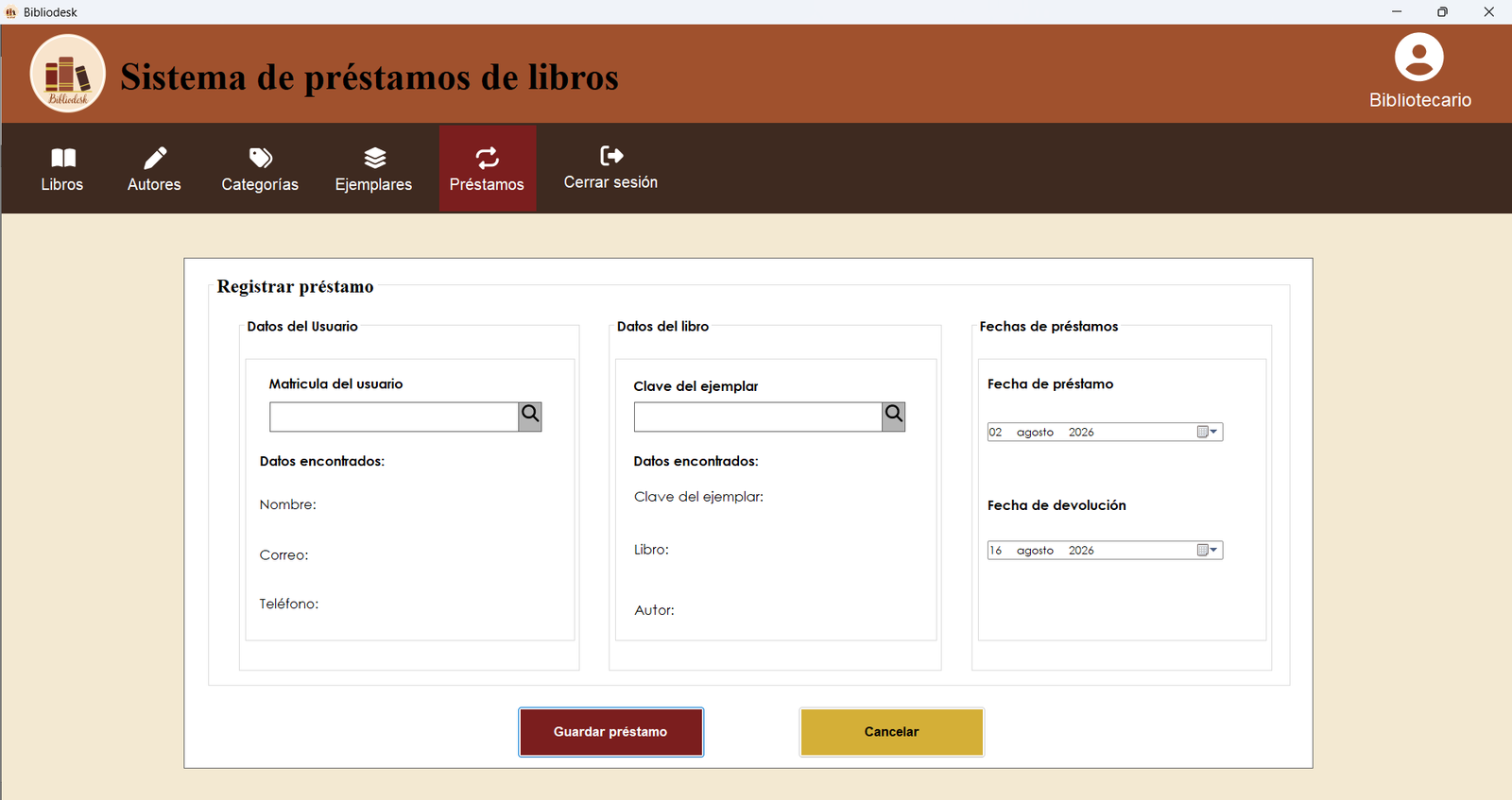 Sistema Bibliodesk